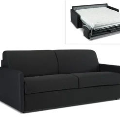 Canapé 4 Places Convertible Express En Tissu CALIFE - Rouge - Couchage 160 Cm - Matelas 14 Cm -Promos Chesteris Boutique canape 273289 12