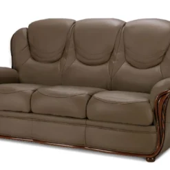 Canapé 3 Places 100% Cuir De Buffle ADELAIDE - Taupe