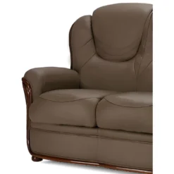 Canapé 3 Places 100% Cuir De Buffle ADELAIDE - Taupe -Promos Chesteris Boutique canape 278209 1