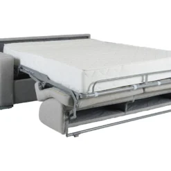 Canapé 4 Places Convertible Express En Simili CALITO - Gris - Couchage Lattes Larges 160 Cm - Matelas 14 Cm -Promos Chesteris Boutique canape 284911 64