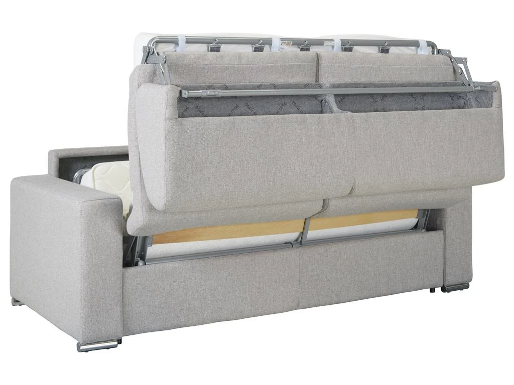 Canapé 3 Places Convertible Express En Simili CALITO - Gris - Couchage Lattes Larges 140 Cm - Matelas 18 Cm 8 Canapé 3 Places Convertible Express En Simili CALITO - Gris - Couchage Lattes Larges 140 Cm - Matelas 18 Cm – Image 8