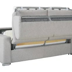 Canapé 4 Places Convertible Express En Simili CALITO - Gris - Couchage Lattes Larges 160 Cm - Matelas 18 Cm -Promos Chesteris Boutique canape 284913 55