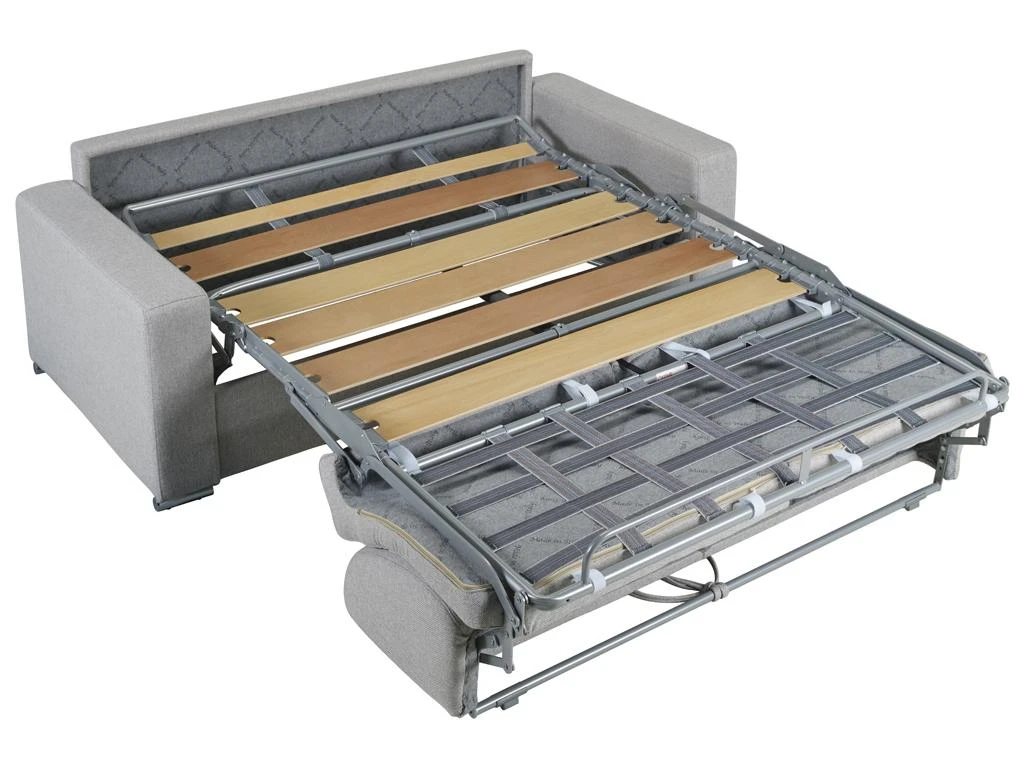 Canapé 3 Places Convertible Express En Simili CALITO - Blanc - Couchage Lattes Larges 140 Cm - Matelas 16 Cm Avec Mousse à Mémoire De Forme DUNLOPILLO 9 Canapé 3 Places Convertible Express En Simili CALITO - Blanc - Couchage Lattes Larges 140 Cm - Matelas 16 Cm Avec Mousse à Mémoire De Forme DUNLOPILLO – Image 9