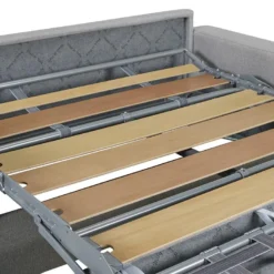 Canapé 4 Places Convertible Express En Simili CALITO - Noir- Couchage Lattes Larges 160 Cm - Matelas 14 Cm Avec Mémoire De Forme DUNLOPILLO -Promos Chesteris Boutique canape 284923 62