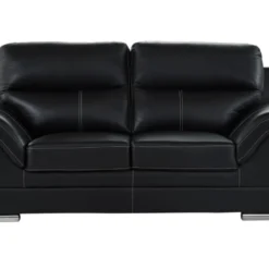 Canapé 2 Places En Cuir De Buffle MONIKA - Noir 7 Canapé 2 Places En Cuir De Buffle MONIKA - Noir -Promos Chesteris Boutique canape 289179