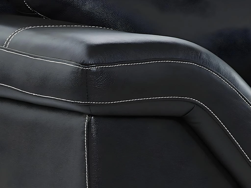 Canapé 2 Places En Cuir De Buffle MONIKA - Noir 5 Canapé 2 Places En Cuir De Buffle MONIKA - Noir – Image 5