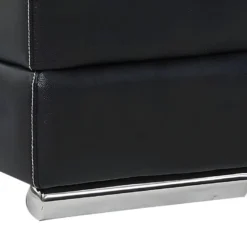 Canapé 3 Places En Cuir De Buffle MONIKA - Noir -Promos Chesteris Boutique canape 289219 1