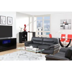 Canapé 3 Places En Cuir THIBAULT - Ivoire -Promos Chesteris Boutique canape 292573 2