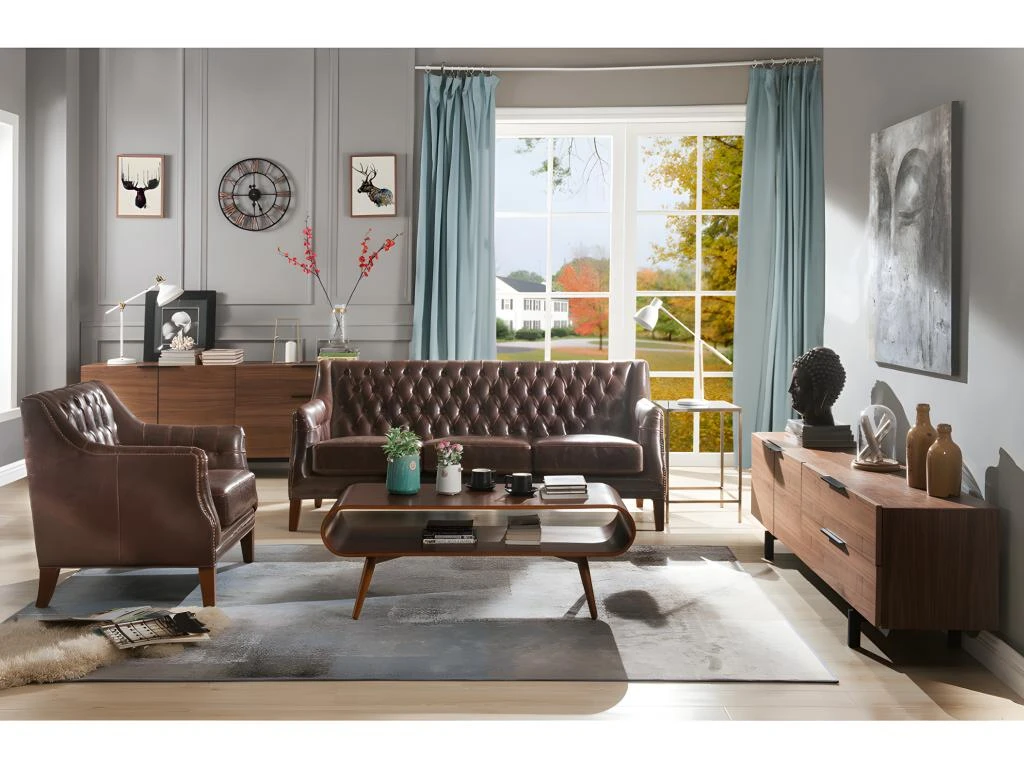 Canapé 3 Places En Cuir COLBERT - Marron 13 Canapé 3 Places En Cuir COLBERT - Marron – Image 13