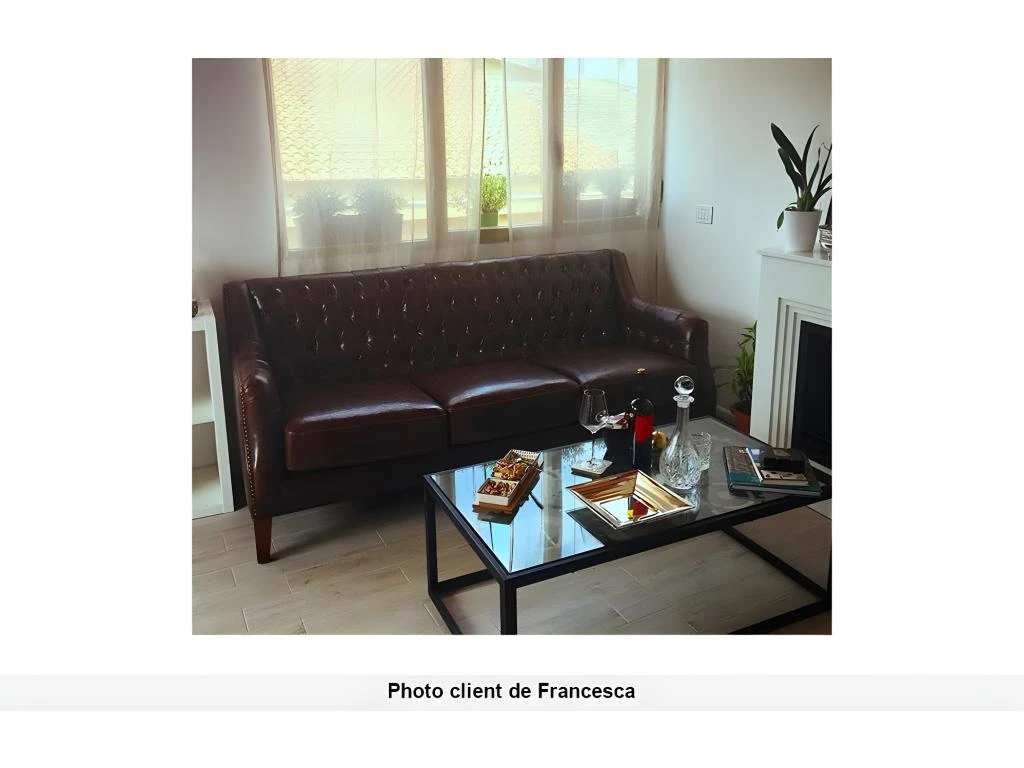 Canapé 3 Places En Cuir COLBERT - Marron 10 Canapé 3 Places En Cuir COLBERT - Marron – Image 10