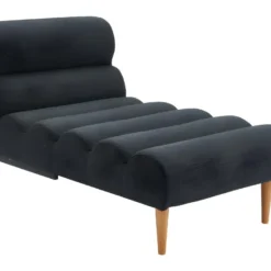 Méridienne Convertible En Tissu CIVAL - Anthracite -Promos Chesteris Boutique canape 298497