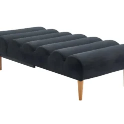 Méridienne Convertible En Tissu CIVAL - Anthracite -Promos Chesteris Boutique canape 298501