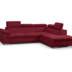 Canapé D'angle Convertible En Tissu Avec Coffre De Rangement FABIEN - Rouge - Angle Droit 5 Canapé D'angle Convertible En Tissu Avec Coffre De Rangement FABIEN - Rouge - Angle Droit -Promos Chesteris Boutique canape 300005