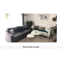 Canapé 3 Places En Tissu YUDO - Gris Anthracite -Promos Chesteris Boutique canape 305925