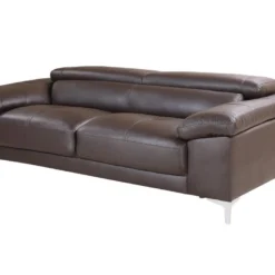 Canapé 3 Places En Cuir SOLANGE - Marron 10 Canapé 3 Places En Cuir SOLANGE - Marron -Promos Chesteris Boutique canape 318307