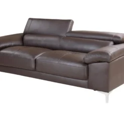 Canapé 3 Places En Cuir SOLANGE - Marron 9 Canapé 3 Places En Cuir SOLANGE - Marron -Promos Chesteris Boutique canape 318309