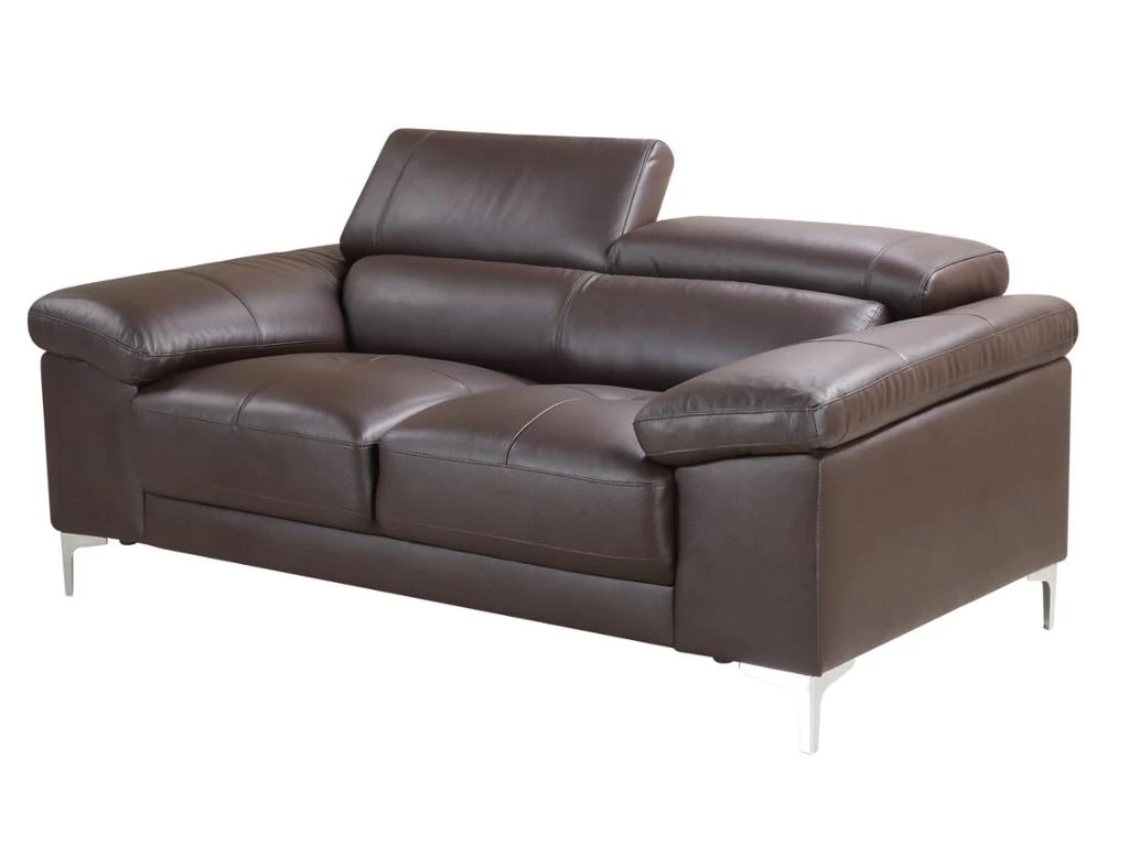 Canapé 2 Places En Cuir SOLANGE - Marron 6 Canapé 2 Places En Cuir SOLANGE - Marron – Image 6