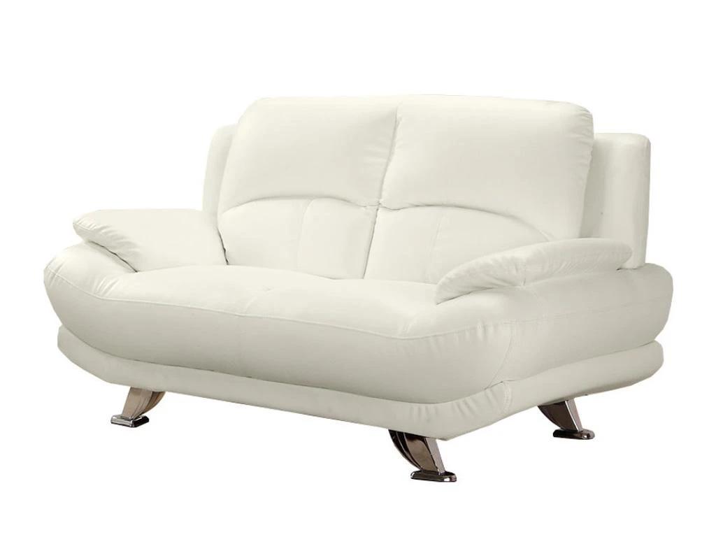 Canapé 2 Places En Simili MUSKO - Ivoire 3 Canapé 2 Places En Simili MUSKO - Ivoire – Image 3