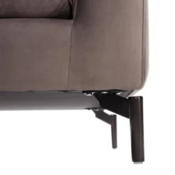 Canapé 3 Places En Velours Taupe ISENA -Promos Chesteris Boutique canape 3247443