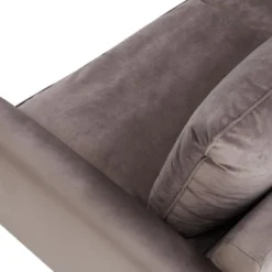 Canapé 3 Places En Velours Taupe ISENA -Promos Chesteris Boutique canape 3247449