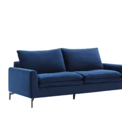 Canapé 3 Places En Velours Bleu Nuit ISENA -Promos Chesteris Boutique canape 3247497