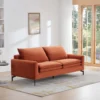 Canapé 3 Places En Velours Terracotta ISENA