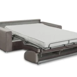 Canapé 3 Places Convertible Express En Velours CALITO - Bleu Nuit - Couchage Lattes Larges 140 Cm - Matelas 22 Cm Avec Mémoire De Forme DUNLOPILLO -Promos Chesteris Boutique canape 325771 3