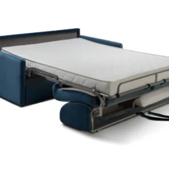 Canapé 3 Places Convertible Express En Velours CALIFE - Vert Sapin - Couchage à Lattes Larges 140 Cm - Matelas 14 Cm -Promos Chesteris Boutique canape 325777 5