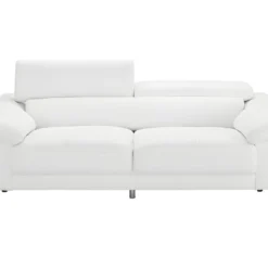 Canapé 3 Places En Cuir SOLANGE - Blanc 6 Canapé 3 Places En Cuir SOLANGE - Blanc -Promos Chesteris Boutique canape 326377