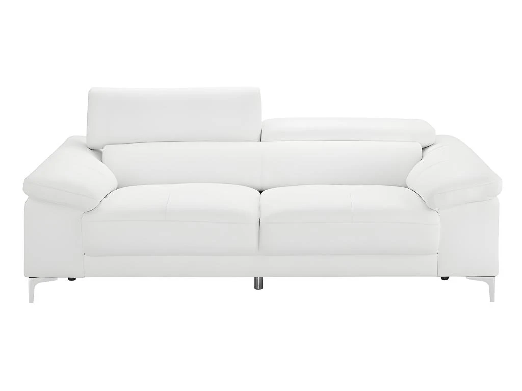 Canapé 3 Places En Cuir SOLANGE - Blanc 3 Canapé 3 Places En Cuir SOLANGE - Blanc – Image 3