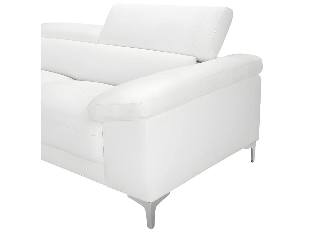 Canapé 3 Places En Cuir SOLANGE - Blanc 4 Canapé 3 Places En Cuir SOLANGE - Blanc – Image 4
