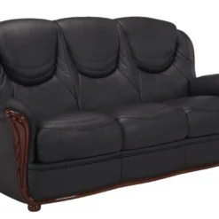 Canapé 3 Places 100% Cuir De Buffle ADELAIDE - Noir