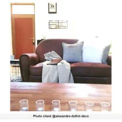 Canapé 2/3 Places Microfibre Aspect Cuir Vieilli Club VICTORY II -Promos Chesteris Boutique canape 335961