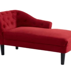 Méridienne Gauche ANOUK En Tissu - Rouge -Promos Chesteris Boutique canape 340799