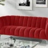 Canapé 3 Places PEGOUM En Velours - Rouge