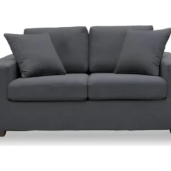 Canapé 2 Places En Tissu YUDO - Gris Anthracite