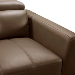 Canapé 3 Places En Cuir JASPER - Marron -Promos Chesteris Boutique canape 358137