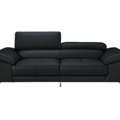 Canapé 3 Places En Cuir De Buffle GRETEL - Noir 7 Canapé 3 Places En Cuir De Buffle GRETEL - Noir -Promos Chesteris Boutique canape 365323