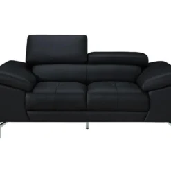 Canapé 2 Places En Cuir De Buffle GRETEL - Noir 7 Canapé 2 Places En Cuir De Buffle GRETEL - Noir -Promos Chesteris Boutique canape 365331