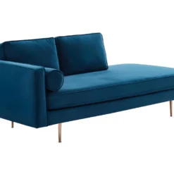 Méridienne Gauche En Velours KAHEL - Bleu Canard 7 Méridienne Gauche En Velours KAHEL - Bleu Canard -Promos Chesteris Boutique canape 367571