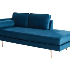 Méridienne Gauche En Velours KAHEL - Bleu Canard 6 Méridienne Gauche En Velours KAHEL - Bleu Canard -Promos Chesteris Boutique canape 367573