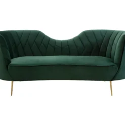 Canapé 3 Places En Velours ADELE - Vert Foncé De Pascal Morabito -Promos Chesteris Boutique canape 369101