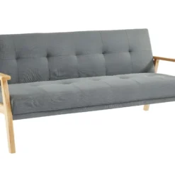 Canapé 3 Places Convertible Clic-clac En Tissu LALY - Gris -Promos Chesteris Boutique canape 377477