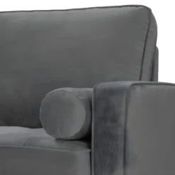 Canapé 2 Places En Velours FLEUET - Gris 9 Canapé 2 Places En Velours FLEUET - Gris -Promos Chesteris Boutique canape 383037