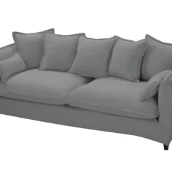 Canapé 3 Places En Tissu RAMSES - Gris -Promos Chesteris Boutique canape 383889