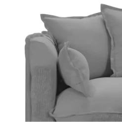 Canapé 3 Places En Tissu RAMSES - Gris -Promos Chesteris Boutique canape 383893