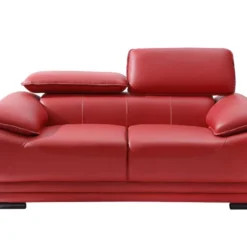 Canapé 2 Places En Cuir MACELO - Rouge 6 Canapé 2 Places En Cuir MACELO - Rouge -Promos Chesteris Boutique canape 387611