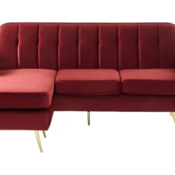 Canapé D'angle Réversible Et Modulable En Velours BLAYNE - Bordeaux 7 Canapé D'angle Réversible Et Modulable En Velours BLAYNE - Bordeaux -Promos Chesteris Boutique canape 390495