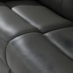 Canapé 2 Places En Cuir KENNETH - Taupe -Promos Chesteris Boutique canape 392945