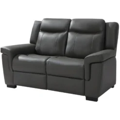 Canapé 2 Places En Cuir KENNETH - Taupe -Promos Chesteris Boutique canape 392947